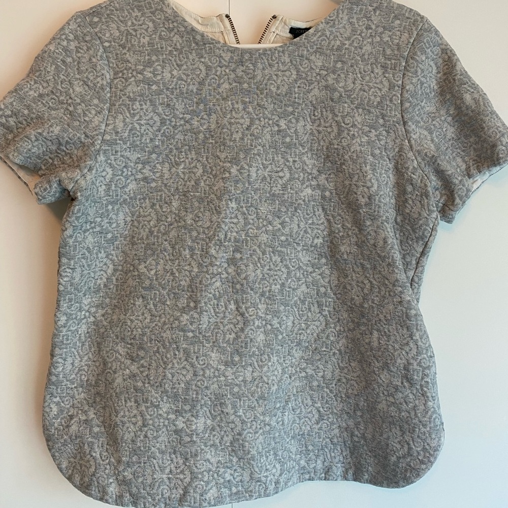 J. Crew Gray Sweater Shirt with Zippers